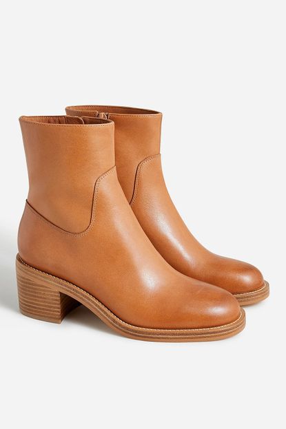 J. Crew Stacked-Heel Ankle Boots