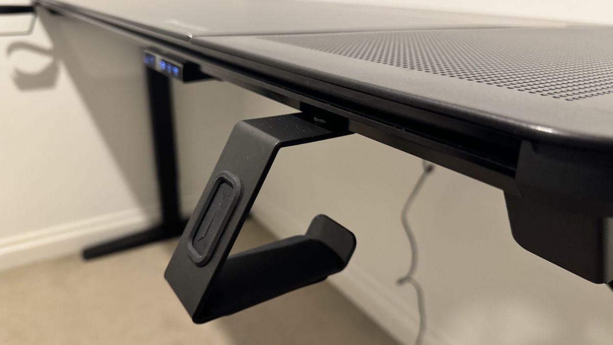 Thunder X3 Lab-X gaming desk in a living room