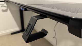 Thunder X3 Lab-X gaming desk in a living room