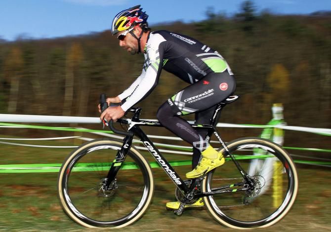 Tim Johnson (Cannondale p/b Cyclocrossworld) enjoys his last lap