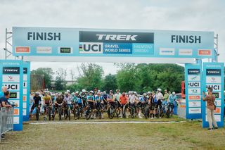 Start of Gravel Grit 'n Grind, UCI Gravel World Series round in Halmstad, Sweden 2024