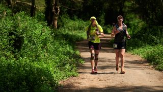 Author Lily Canter running an ultramarathon in Tanzania