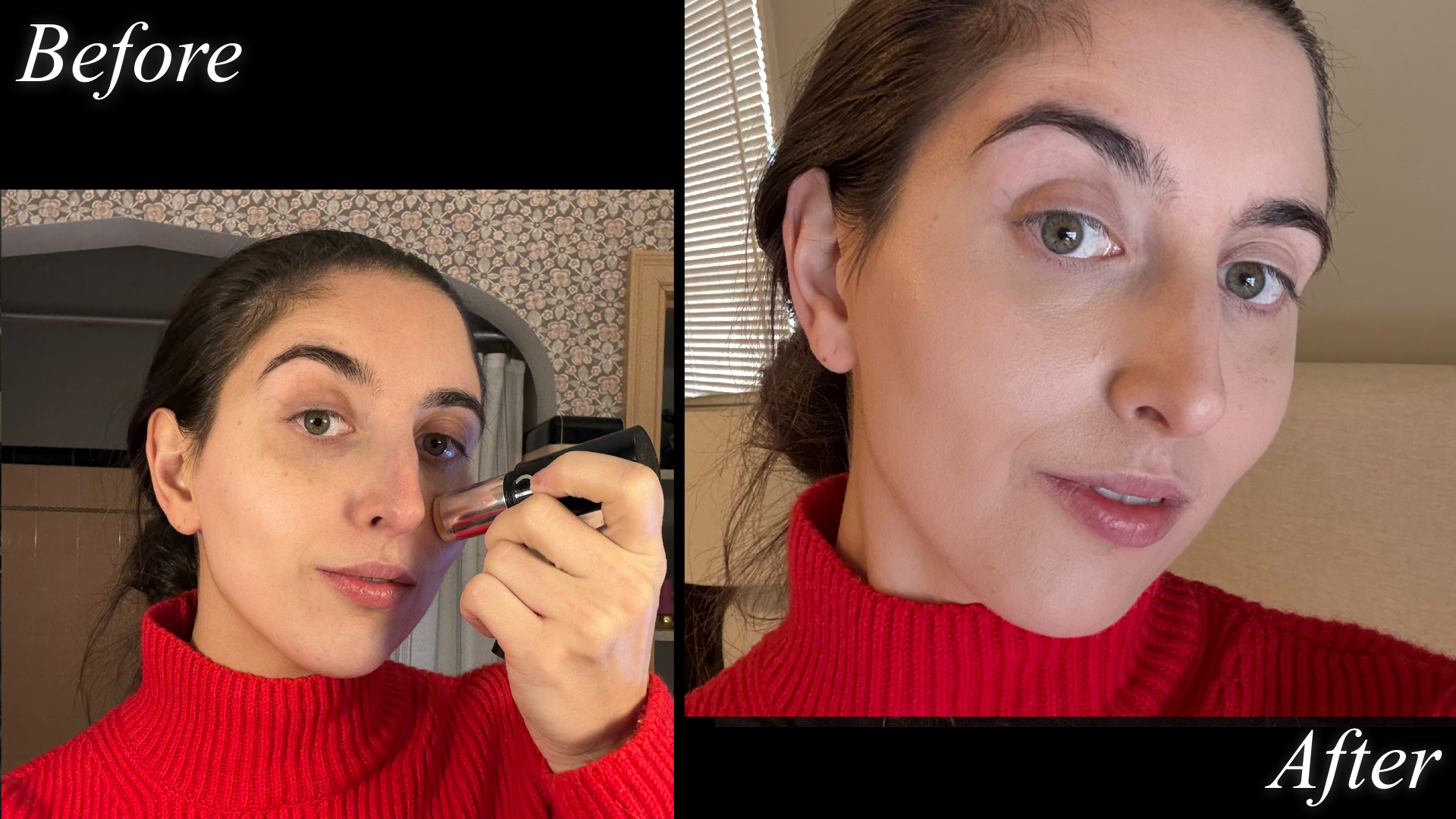 Beauty writer Marisa Petrarca using the Dior Forever Skin Perfect Foundation Stick