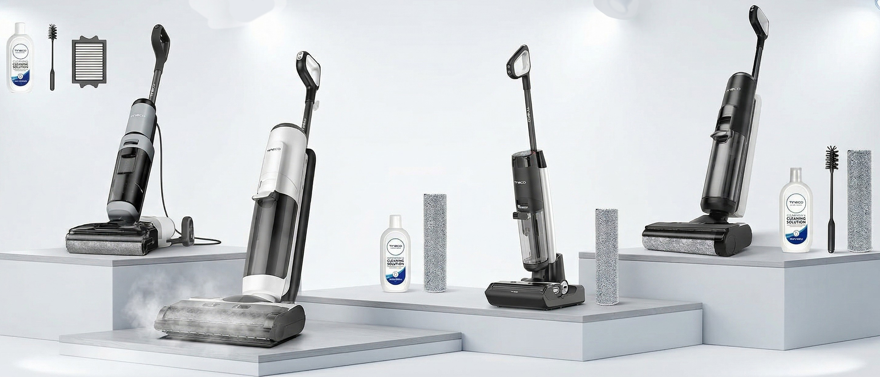 Tineco products in showcase podium 