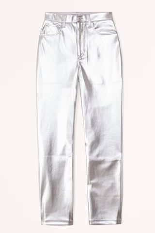 Abercrombie & Fitch Vegan Leather 90s Straight Pant