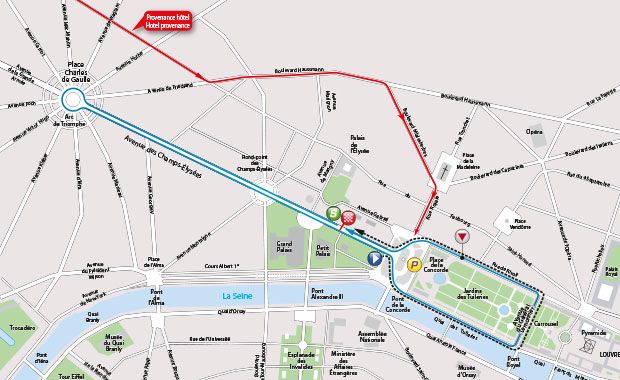 The 2016 La Course by Le Tour de France map