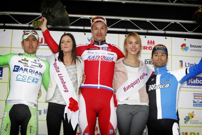 Winner, Rudiger Selig (Katusha) on the Volta Limburg podium