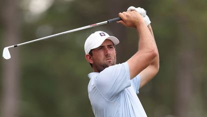 Stewart Hagestad hits an iron shot during the 2025 US Open