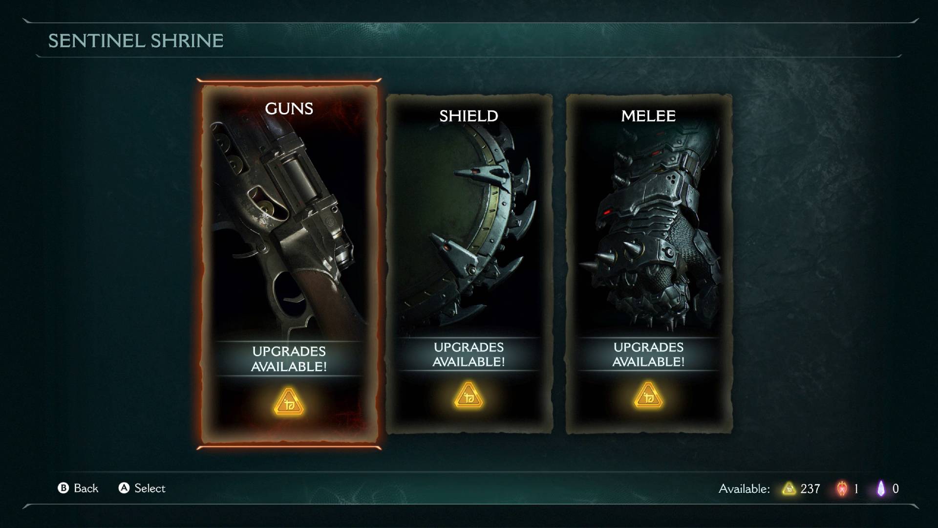 Doom The Dark Ages sentinel shrine upgrades menu