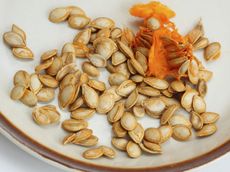 Plate Full Of Pumpkin Seeds