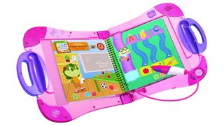 A close-ip shot of LeapFrog's leap pad book holder.