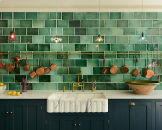 devol green kitchen tiles