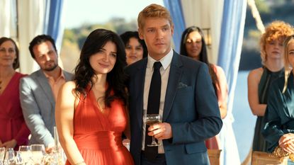 Eve Hewson as Amelia Sacks, Billy Howle as Benji Winbury in episode 101 of The Perfect Couple