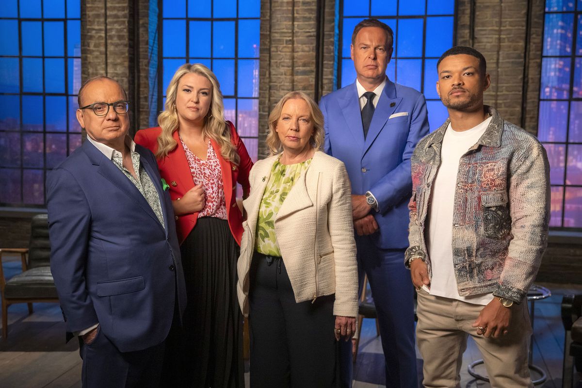 Touker, Sara, Deborah, Peter and Steven in Dragons&#039; Den.