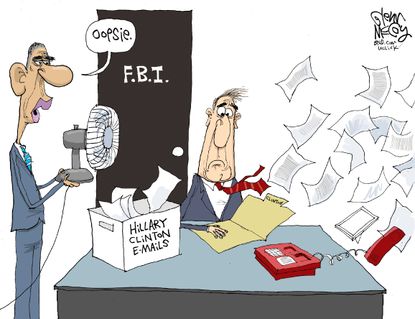 Obama Cartoon U.S. Hillary Emails 2016