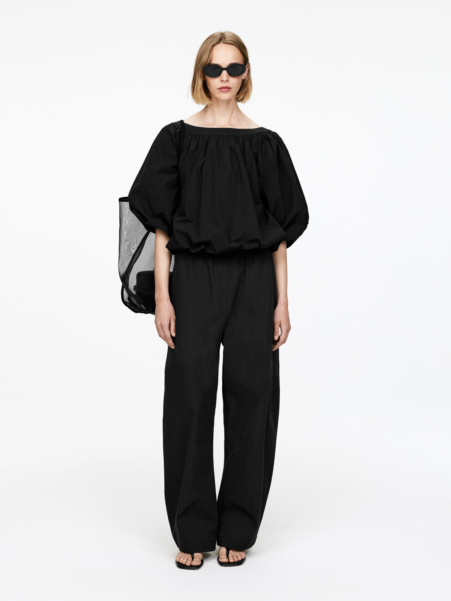 Barrel-Leg Trousers – Black – Women – Arket Gb