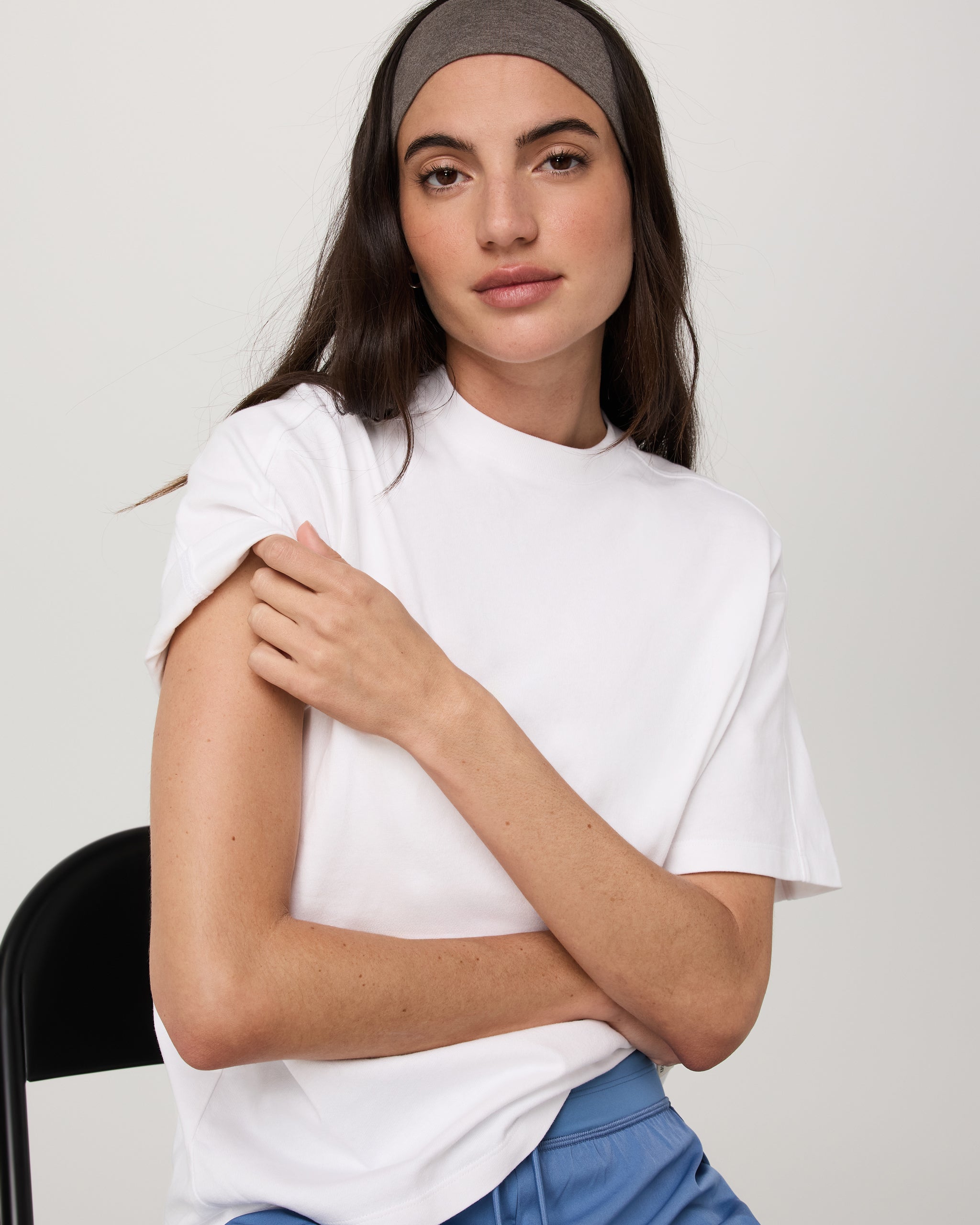 Short Sleeve Heavyweight Oversized Cotton Tee - White - Xxs