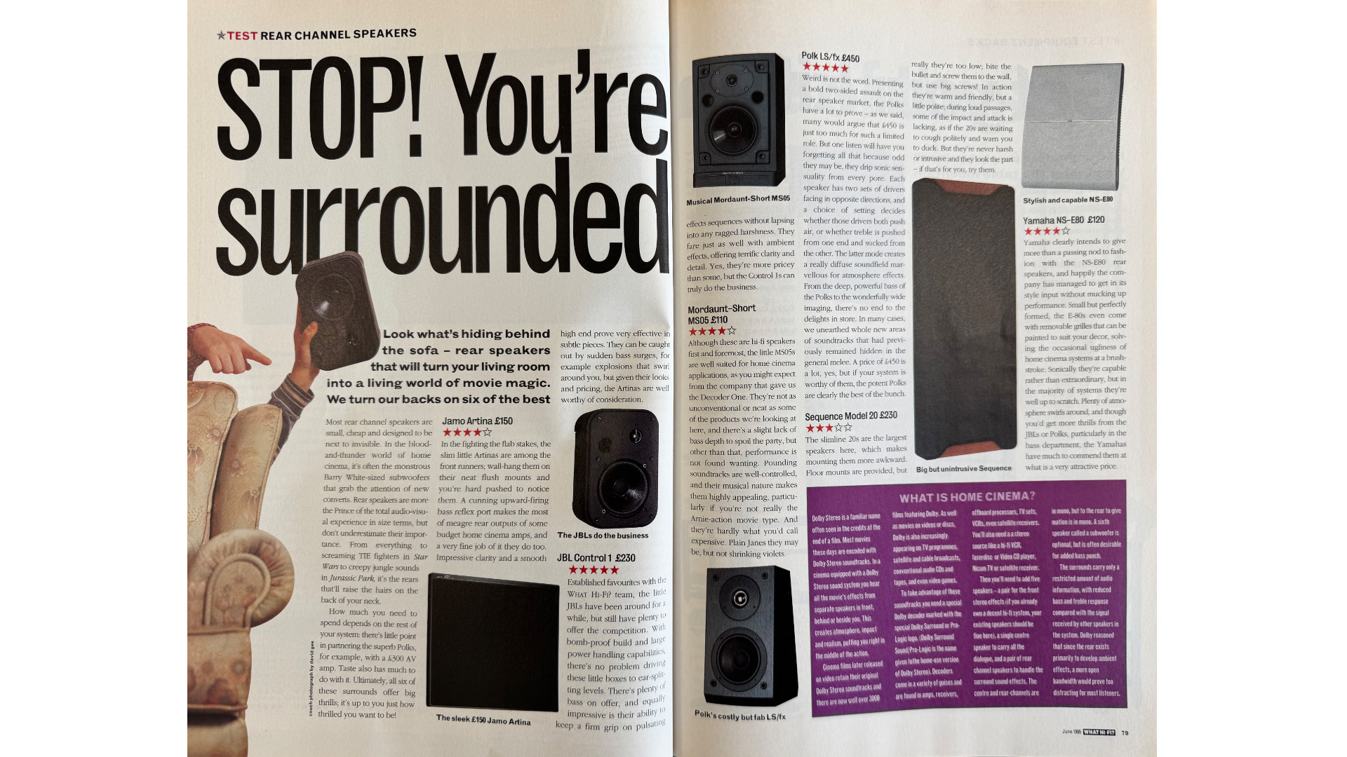 What Hi-Fi? June 1995 surround speaker test