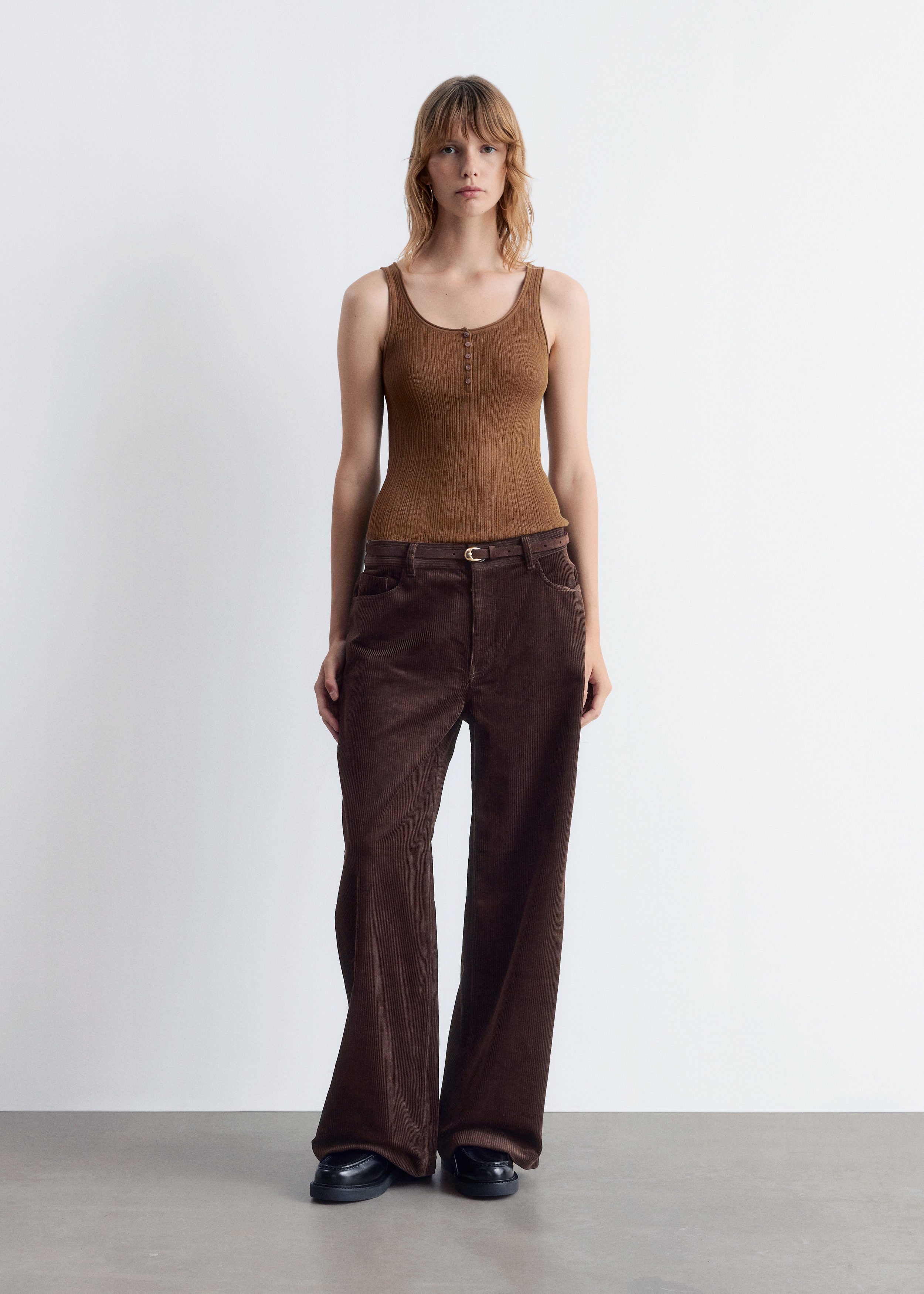 Wide-Leg Corduroy Trousers