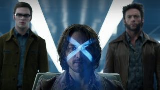 Nicholas Hoult, James McAvoy, and Hugh Jackman in X-Men: Days of Future Past