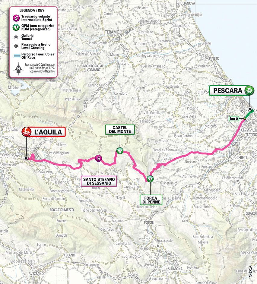 Maps of the 2024 Giro d'Italia Women