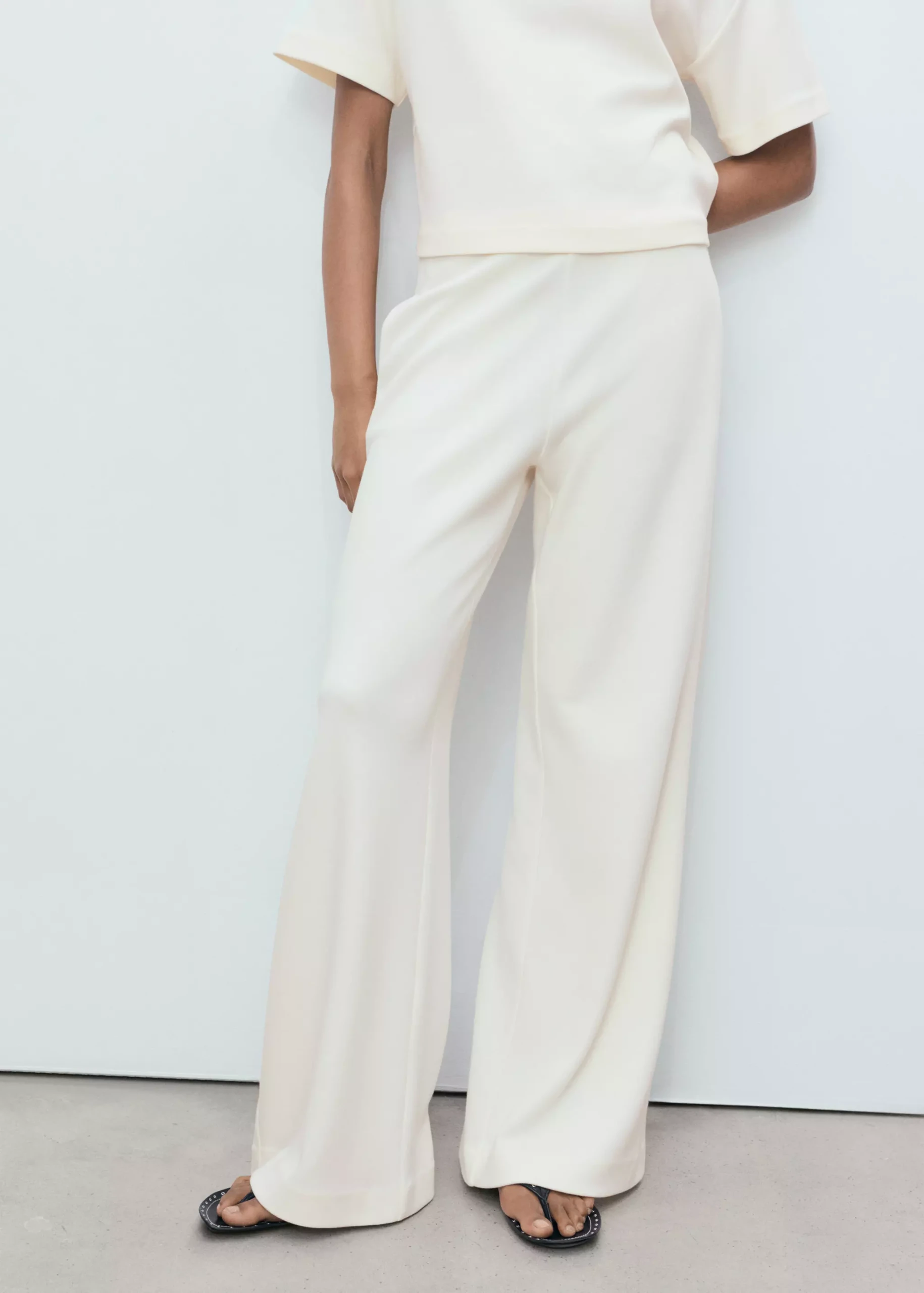 Straight-Fit Cotton Trousers - Women | Mango Usa