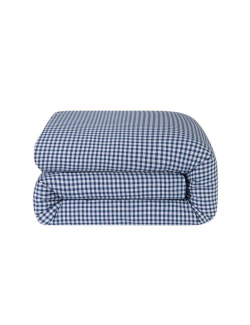 Indigo Small Gingham Cotton Duvet Cover