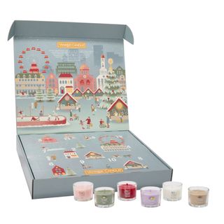 A blue Yankee Candle advent calendar