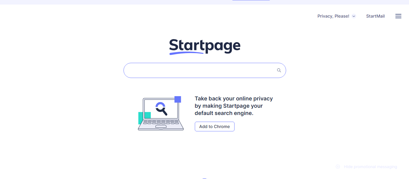 Website screenshot for Startpage