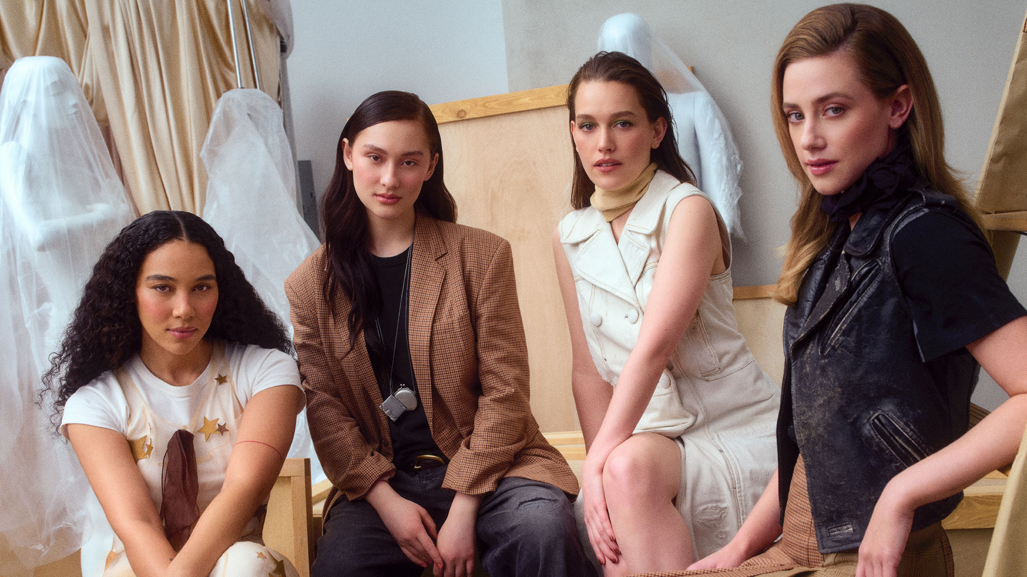 Forbidden Fruits cast poses for Who What Wear.