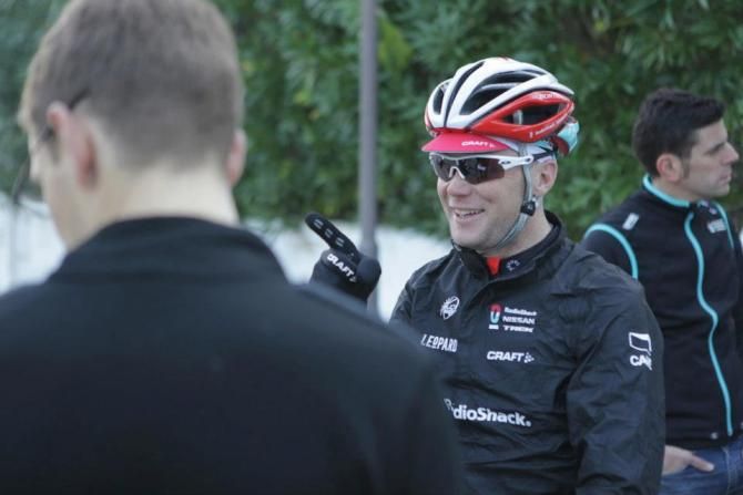 American rider Chris Horner before the RadioShack training ride