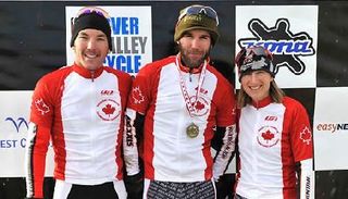 Canadian champions Evan Guthrie, Geoff Kabush and Alison Sydor.