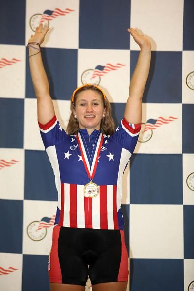 Women's Match Sprint Champion Dana Feiss.