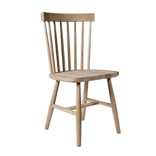 Pale wood Garden Trading Spindle-back chair.