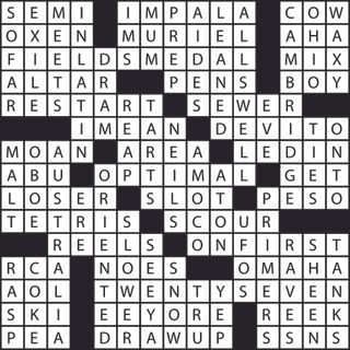 Crossword solution