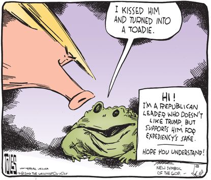 Political cartoon U.S. 2016 election GOP Donald Trump