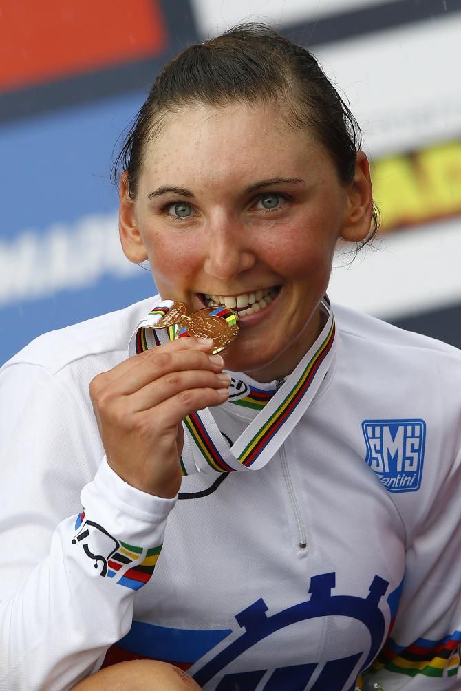 Lisa Brennauer (Germany) was an emotional winner