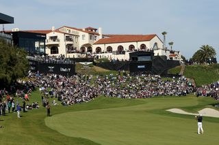 Riviera Country Club 18th hole pictured