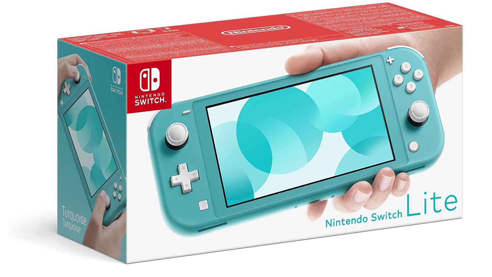 Nintendo Switch turquoise packaging