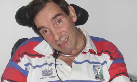 After a stroke in 2005, Tony Nicklinson became paralyzed from the neck down rendering him speechless; now he's able to communicate with thousands of people on Twitter using a technology that