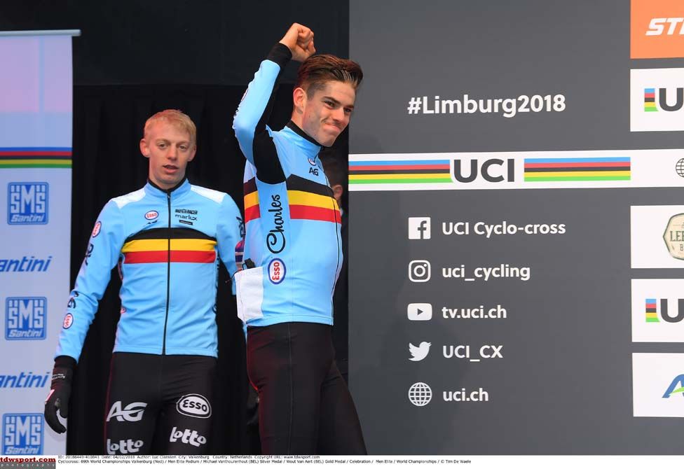 Wout Van Aert (Belgium) on the podium