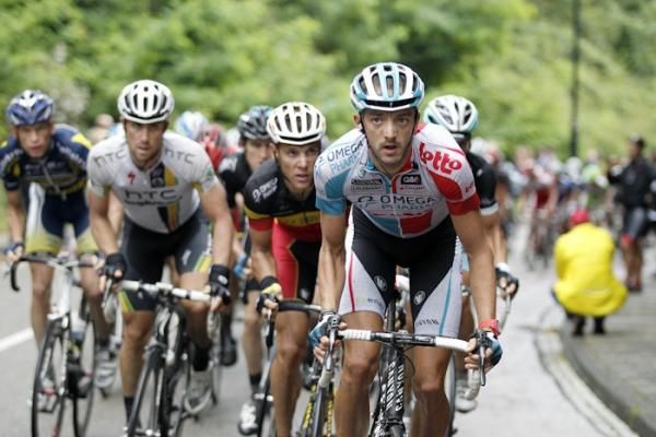 Jelle Vanendert (Omega Pharma-Lotto) goes on the offensive.