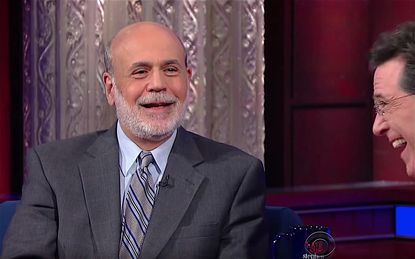 Ben Bernanke smiles about the economy