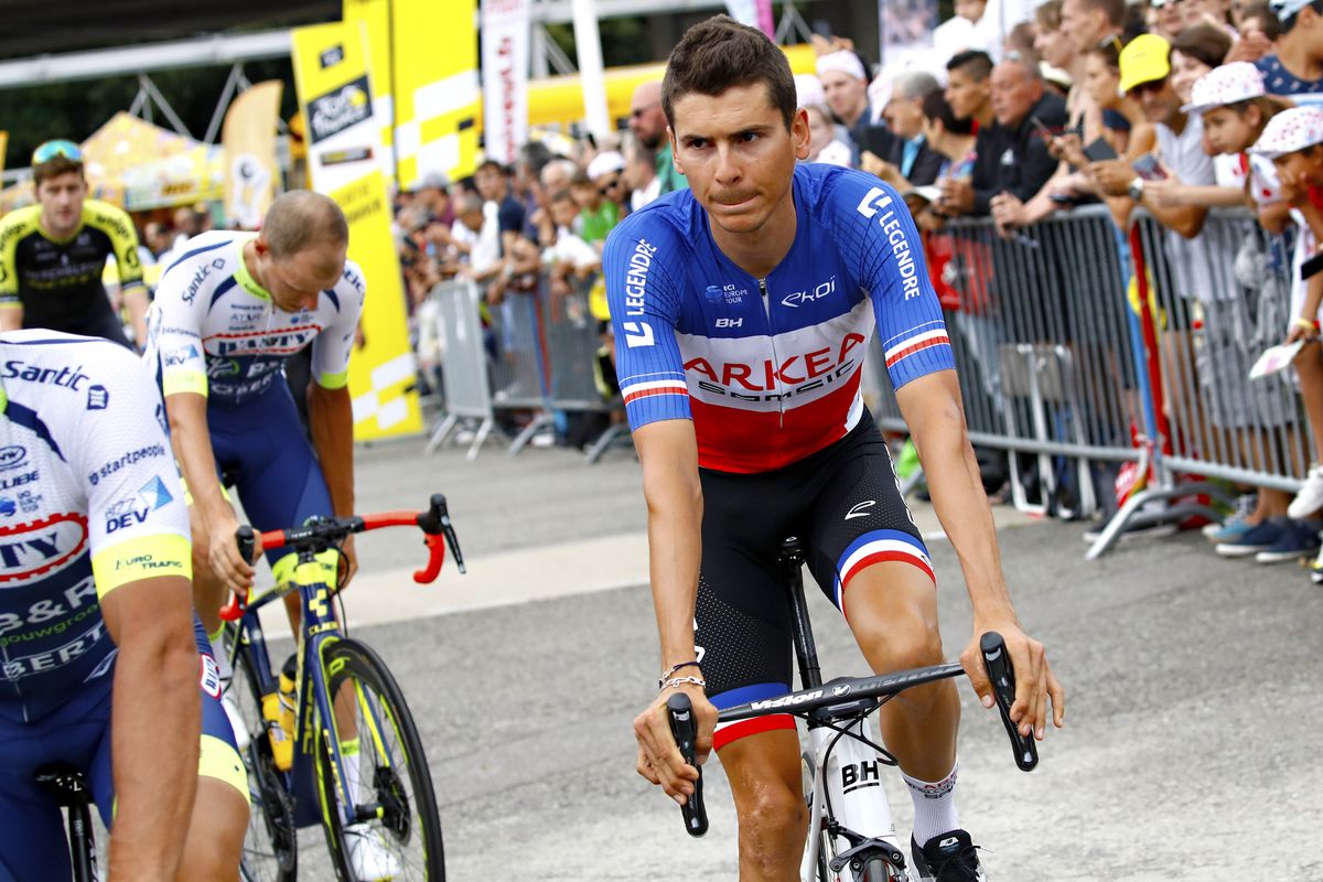 Warren Barguil on his way to sign-on before stage 12