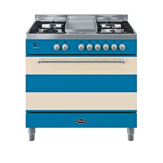 single dual fuel range cooker with signature stripes