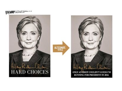 Political cartoon Hillary Clinton book