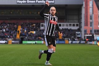 Jodi Jones of Notts County is gesturing for the ball during the Sky Bet League 2 match between Notts County and Barrow at Meadow Lane in Nottingham, on January 27, 2024. (Photo by MI News/NurPhoto via Getty Images)