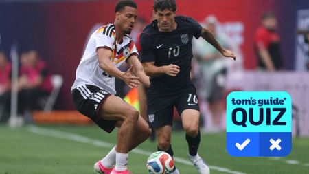 Felix Nmecha of Germany and Christian Pulisic of USA compete for the ball during the international friendly to warm up for the 2026 Football World Cup
