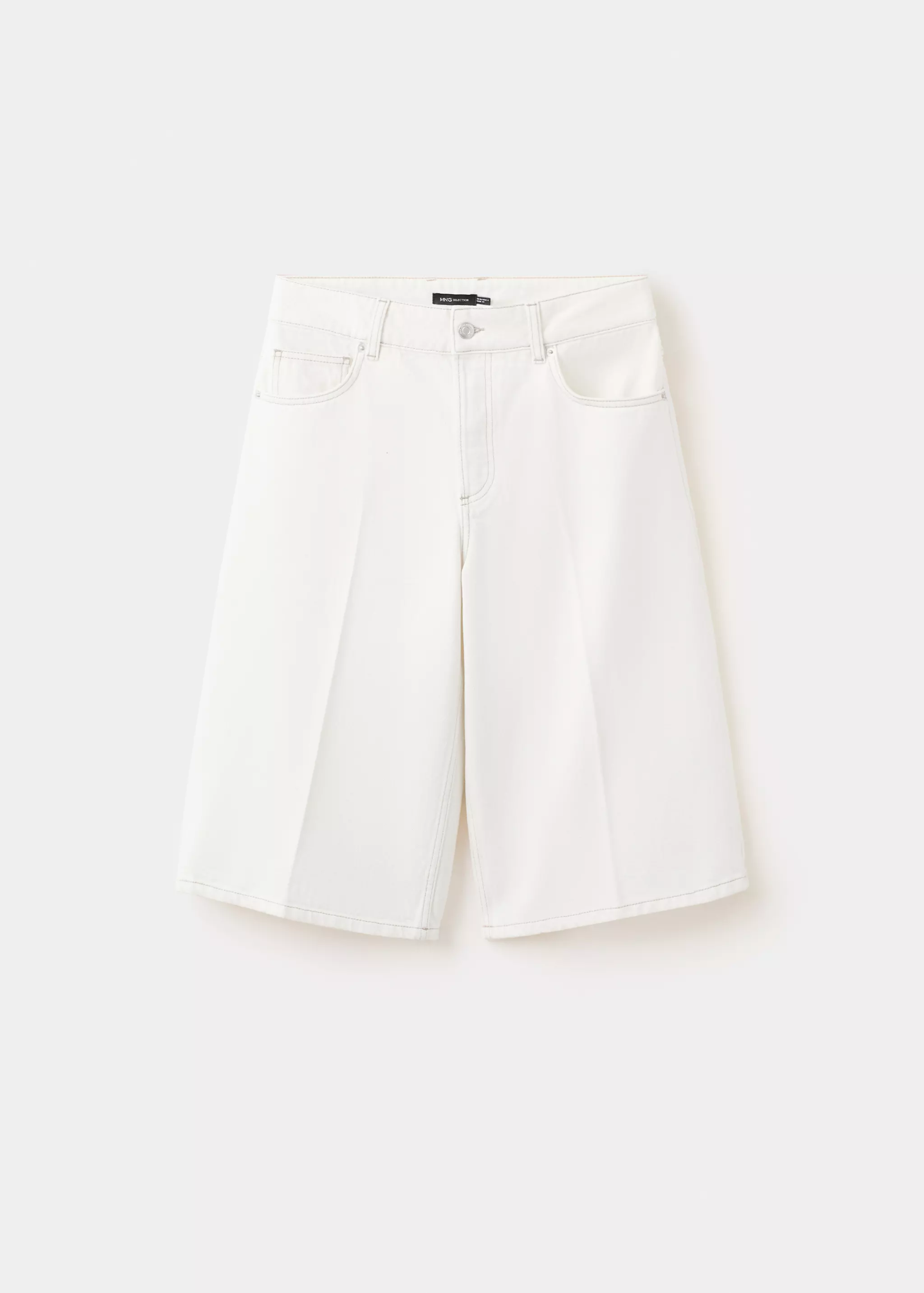 Straight Mid-Rise Denim Bermuda Shorts - Women | Mango Usa