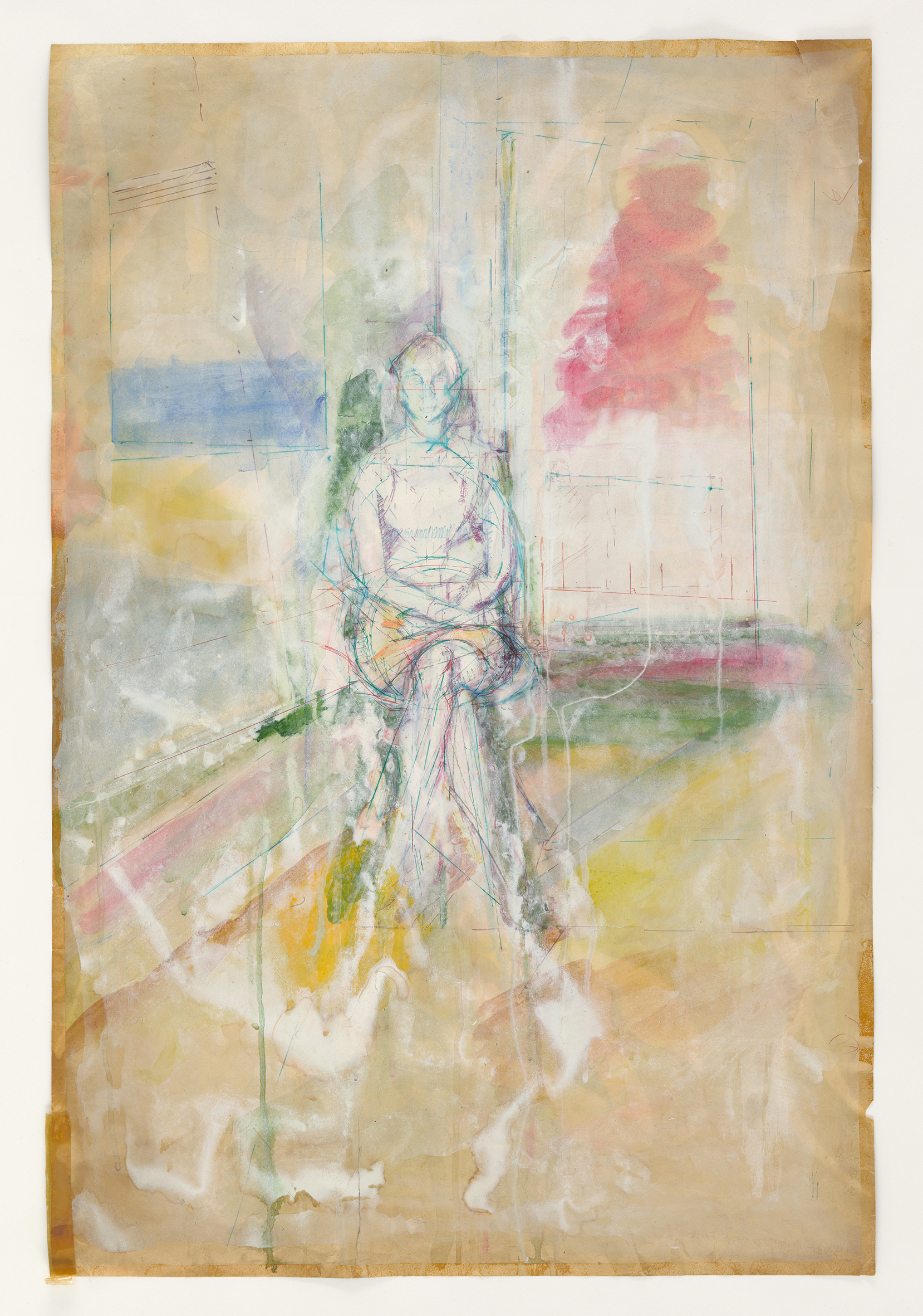 Sir Frank Bowling OBERA, Untitled , c.1961, water colour on paper, 75.8x 50.3 cm. Courtesy the artist. Photographed by Anna Arca &amp;copy; FrankBowling. All rights reserved, DACS 2026
